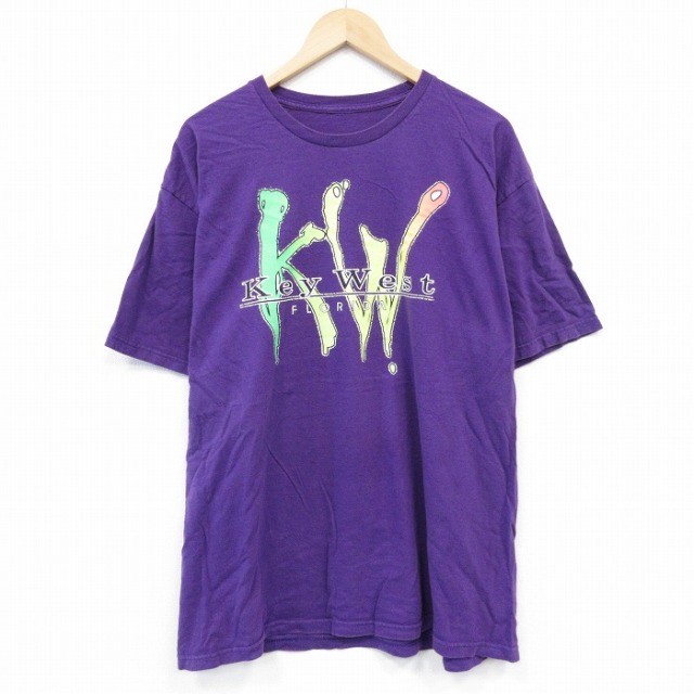 キーウエスト 半袖Tシャツ パープル XL | 古着