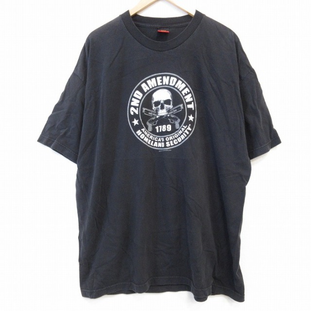 半袖Tシャツ スカル ブラック XL | 古着