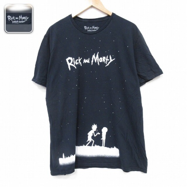 【50%OFF】半袖Tシャツ リックアンドモーティ ブラック XL | 古着