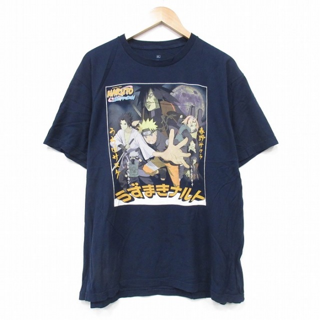 リップルジャンクション 半袖Tシャツ うずまきナルト ネイビー XL | 古着