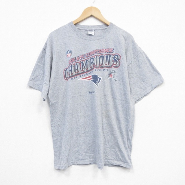 NFL ニューイングランドペイトリオッツ 半袖Tシャツ アメフト グレー XL | 古着