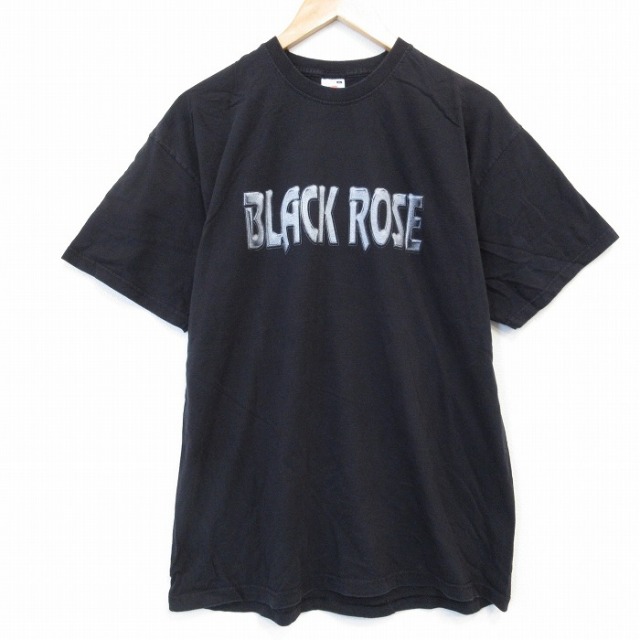 フルーツオブザルーム 半袖Tシャツ ブラックローズ ブラック L | 古着
