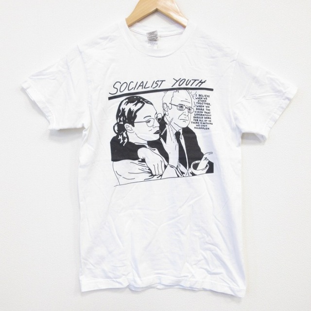 S★古着 半袖 Tシャツ メンズ SOCIALIST コットン クルーネック 白 ホワイト 25aug30 中古