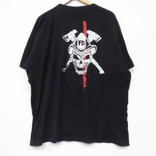 TULTEX 半袖Tシャツ スカル ブラック XL | 古着
