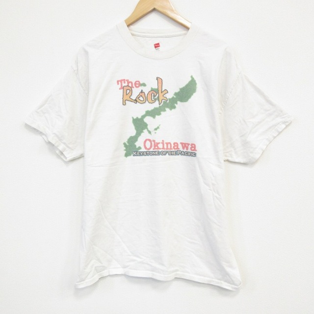 ヘインズ 半袖Tシャツ 沖縄 生成り ベージュ XL | 古着