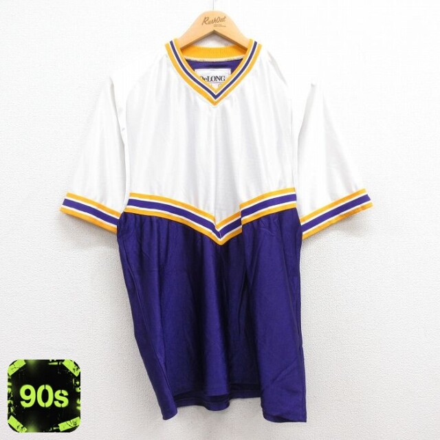デロング 90s 半袖Tシャツ Vネック ホワイト L | 古着