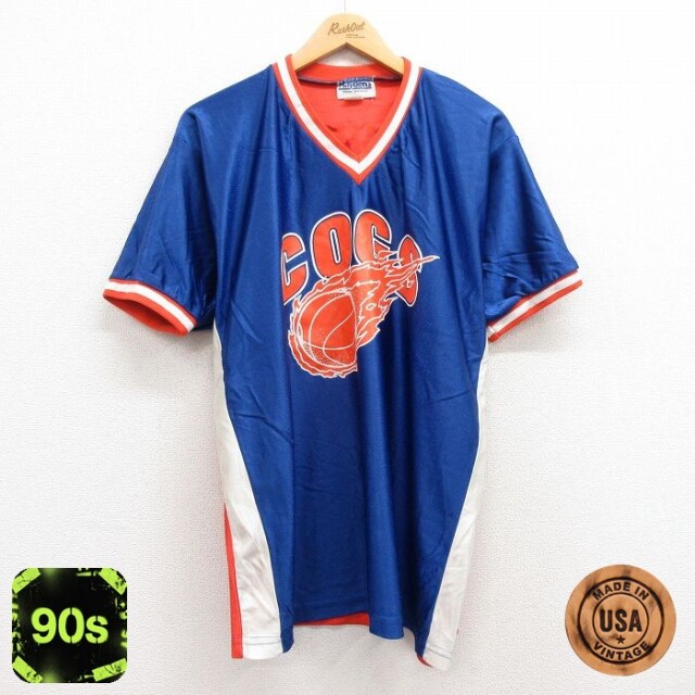 COGS 90s 半袖Tシャツ バスケットボール ブルー XL | 古着