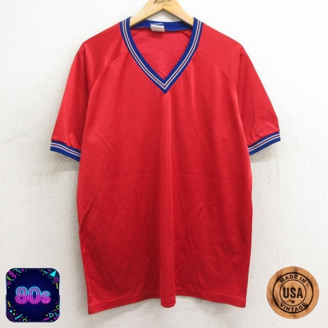 80s 半袖Tシャツ ラグラン レッド XL | 古着