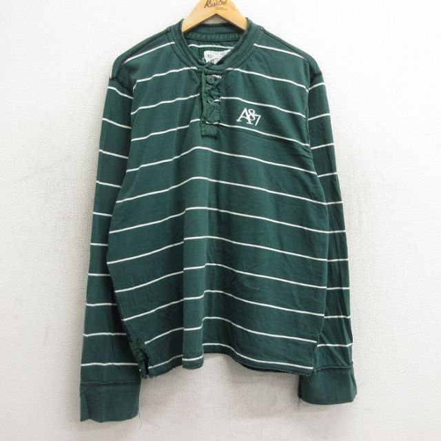 【50%OFF】エアロポステール A87 長袖Tシャツ ボーダー グリーン XL | 古着