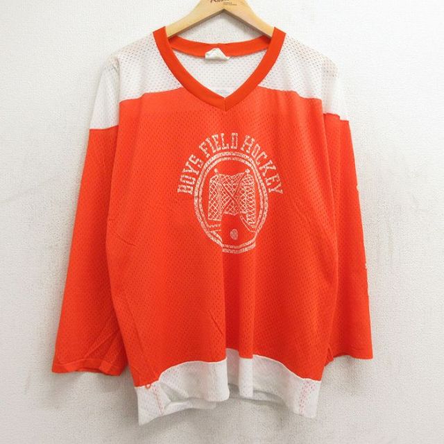 古着通販 L☆古着 長袖 ビンテージ フットボール Tシャツ メンズ