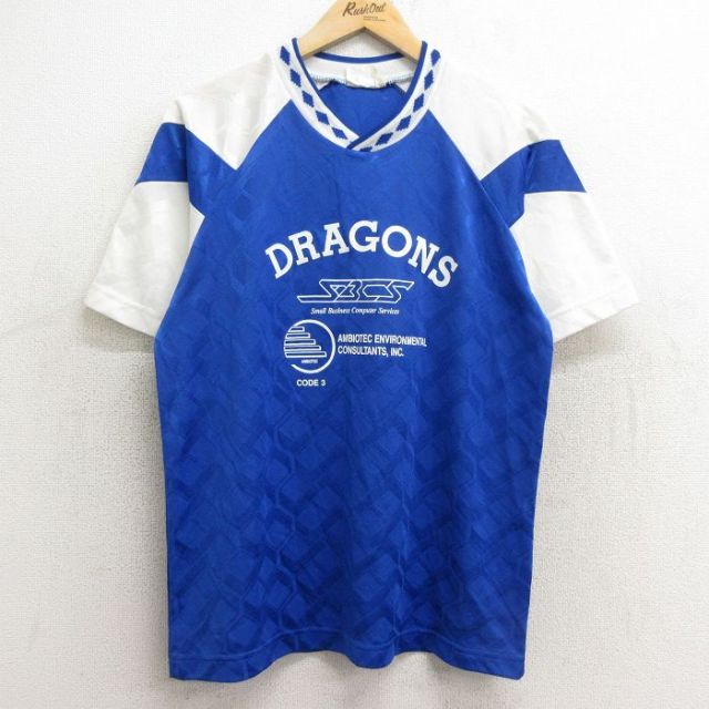 【50%OFF】90s 半袖Tシャツ DRAGONS 11 ブルー L | 古着