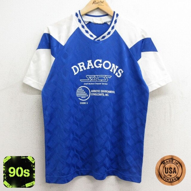 90s 半袖Tシャツ DRAGONS 11 ブルー L | 古着