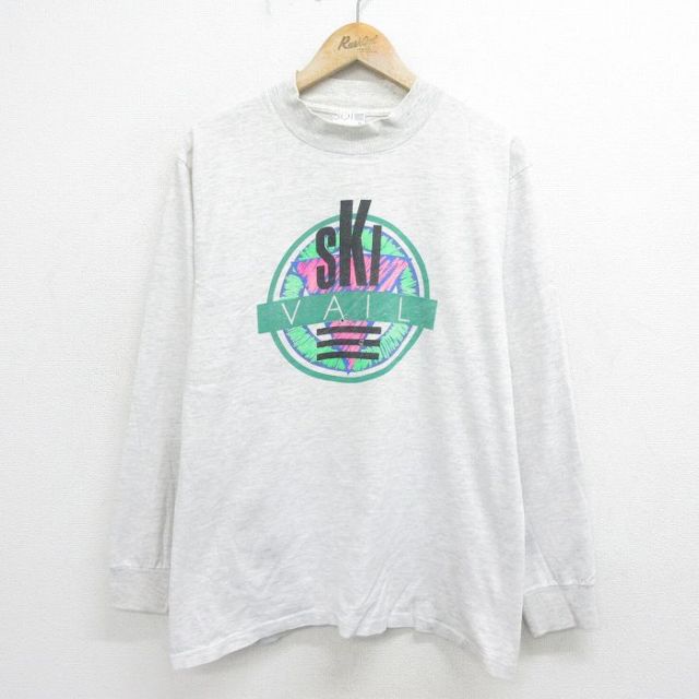 【50%OFF】SDI 90s 長袖Tシャツ スキー グレー L | 古着