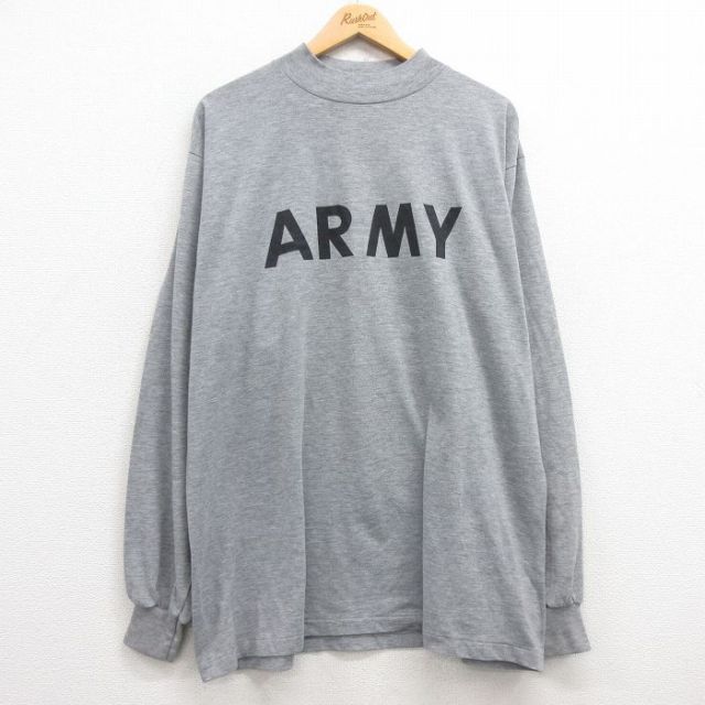 【50%OFF】長袖Tシャツ ミリタリー グレー XL | 古着