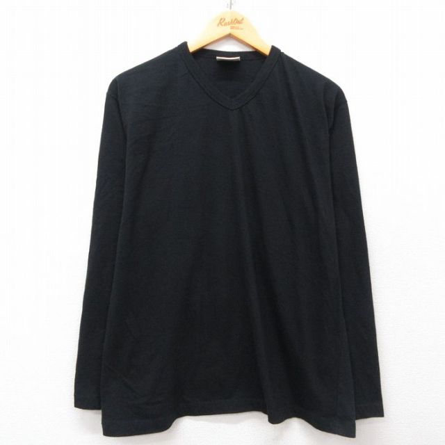 【50%OFF】00s 長袖Tシャツ Vネック ブラック L | 古着