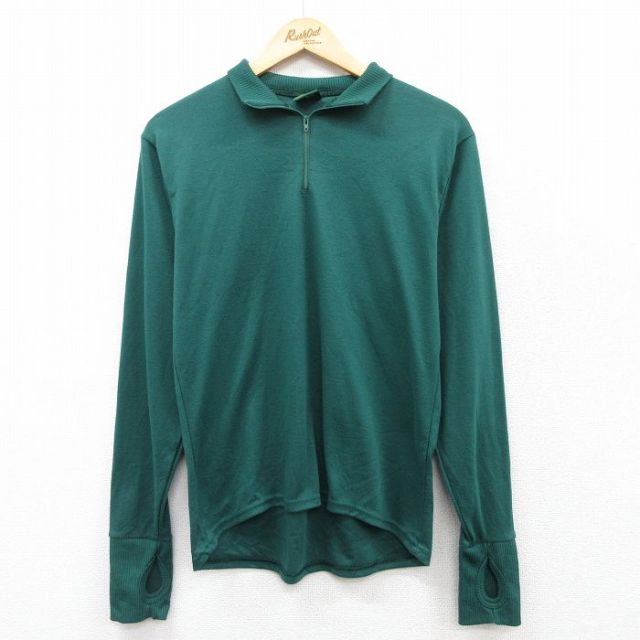 【50%OFF】カベラス 90s 長袖ハーフジップトップス グリーン M | 古着