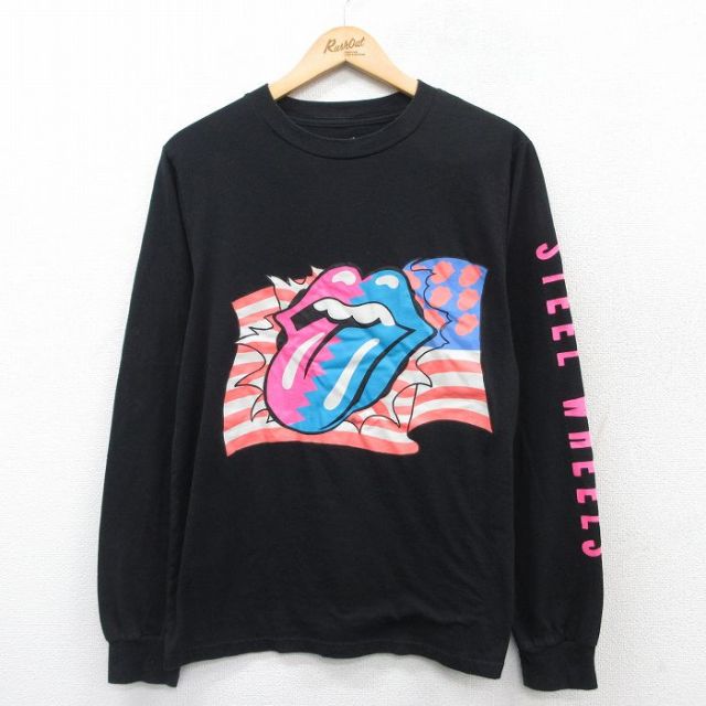 古着通販 M☆古着 長袖 ロック バンド Tシャツ メンズ ローリング 