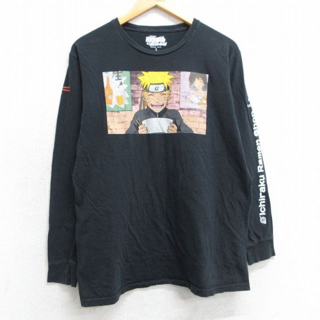 【50%OFF】長袖Tシャツ ナルト疾風伝 ブラック L | 古着