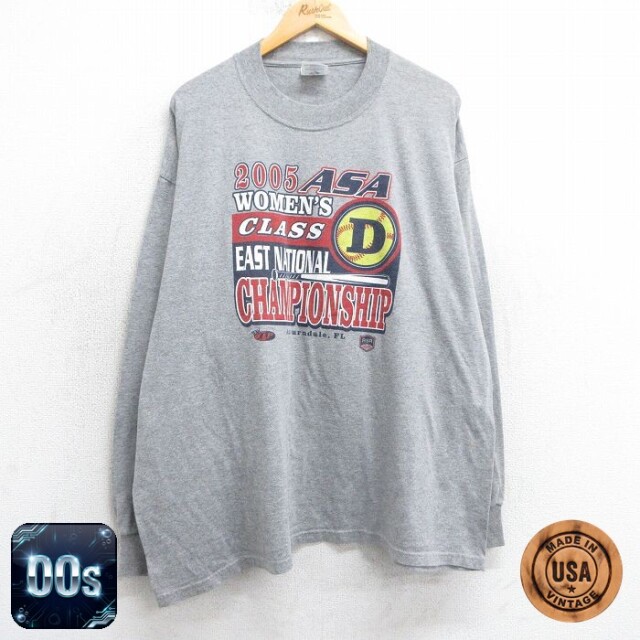 ジャージーズ 00s 長袖Tシャツ ベースボール グレー XL | 古着