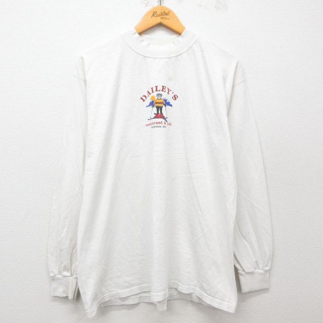 【50%OFF】00s 長袖Tシャツ DALLEYS スキー ホワイト L | 古着