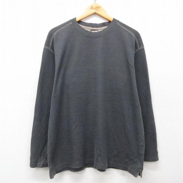 XL★古着 コロンビア COLUMBIA 長袖 ビンテージ Tシャツ メンズ 00年代 00s コットン クルーネック グレー 25apr26 中古