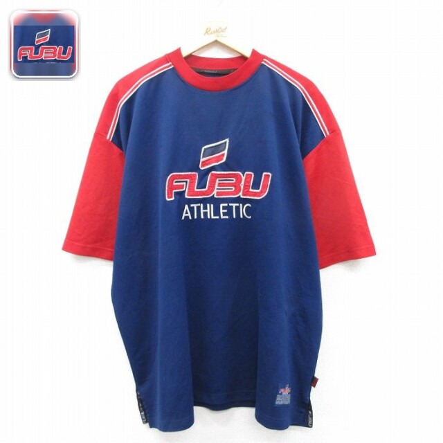 【50%OFF】フブ 半袖Tシャツ ビッグロゴ ネイビー XL | 古着
