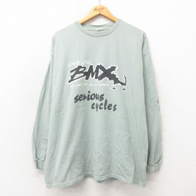 【50%OFF】00s 長袖Tシャツ BMX グリーン XL | 古着