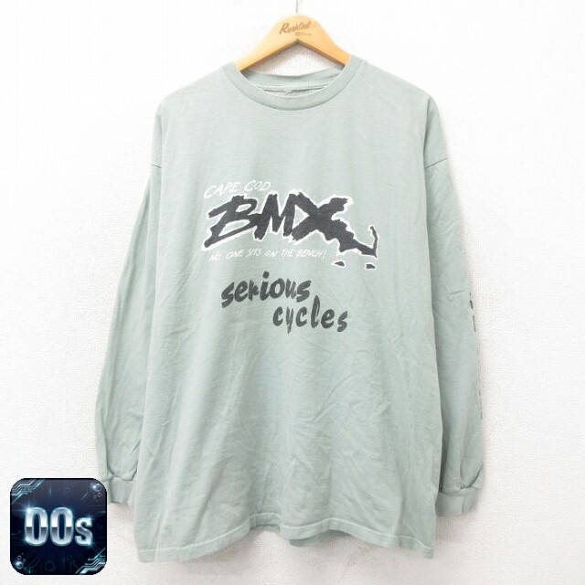 【50%OFF】00s 長袖Tシャツ BMX グリーン XL | 古着