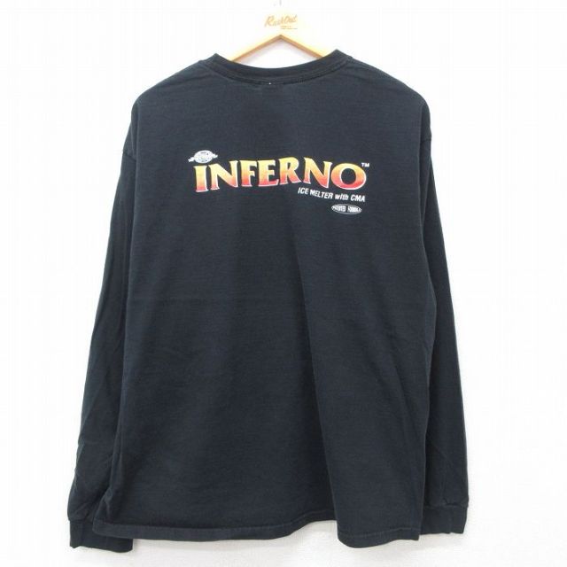 【50%OFF】00s 長袖Tシャツ INFERNO LIKARR ブラック XL | 古着