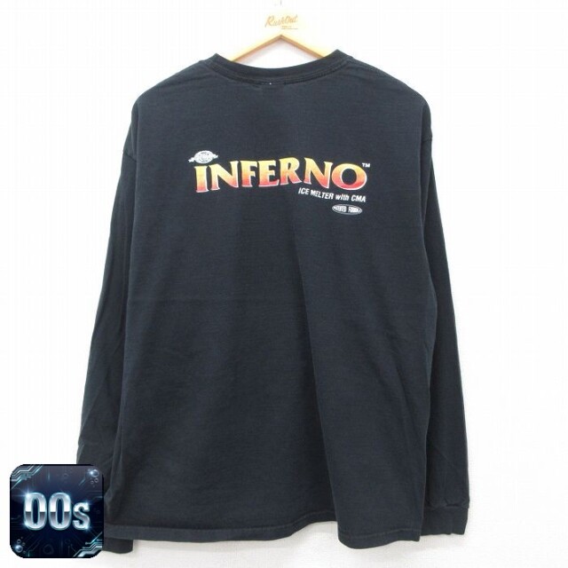 【50%OFF】00s 長袖Tシャツ INFERNO LIKARR ブラック XL | 古着