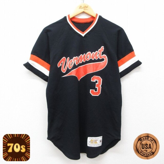 【50%OFF】ラッセル 70s 半袖Tシャツ ラグラン ブラック L | 古着