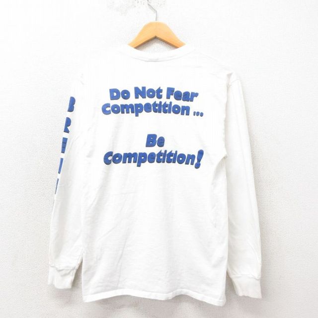 M★古着 長袖 ビンテージ Tシャツ メンズ 90年代 90s ブルーデビルズ コットン USA製 白 ホワイト 25may17 中古