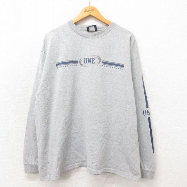 【50%OFF】ジャンスポーツ 90s 長袖Tシャツ UNE グレー XL | 古着