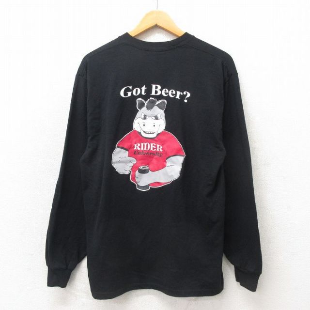 【20%OFF】L★古着 ジャージーズ 長袖 ビンテージ Tシャツ メンズ 00年代 00s Got クルーネック 黒 ブラック 25may22 中古