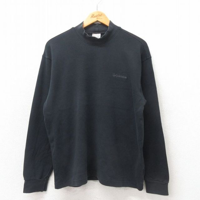 【50%OFF】コロンビア 00s 長袖Tシャツ ワンポイントロゴ ブラック L | 古着