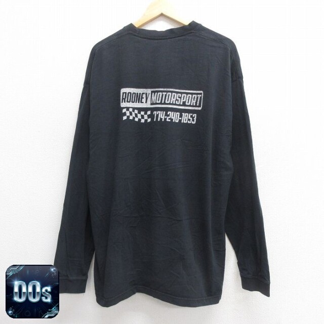 【50%OFF】00s 長袖Tシャツ モータースポーツ ブラック XL | 古着