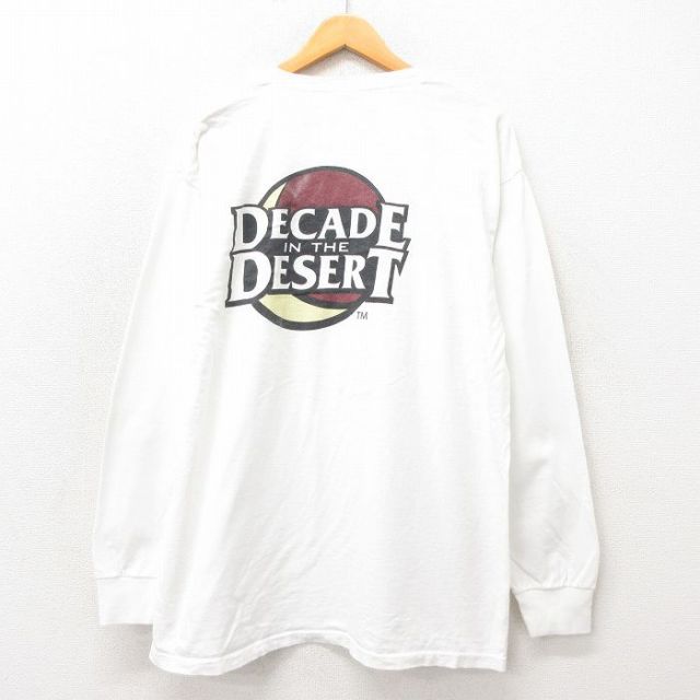 【50%OFF】XL★古着 フルーツオブザルーム 長袖 ビンテージ Tシャツ メンズ 00年代 00s DECADE 大きいサイズ コットン クルーネック 白 ホワイト 25may24 中古