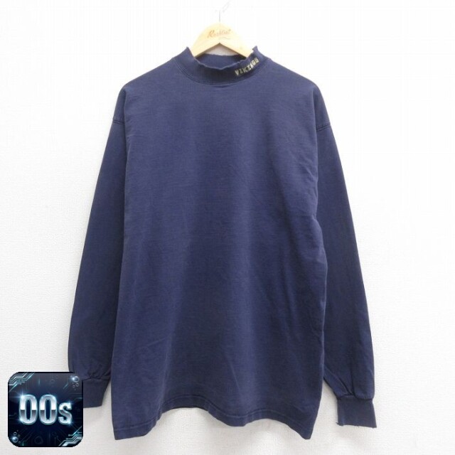 【50%OFF】フルーツオブザルーム 00s 長袖Tシャツ バイキング ネイビー XL | 古着