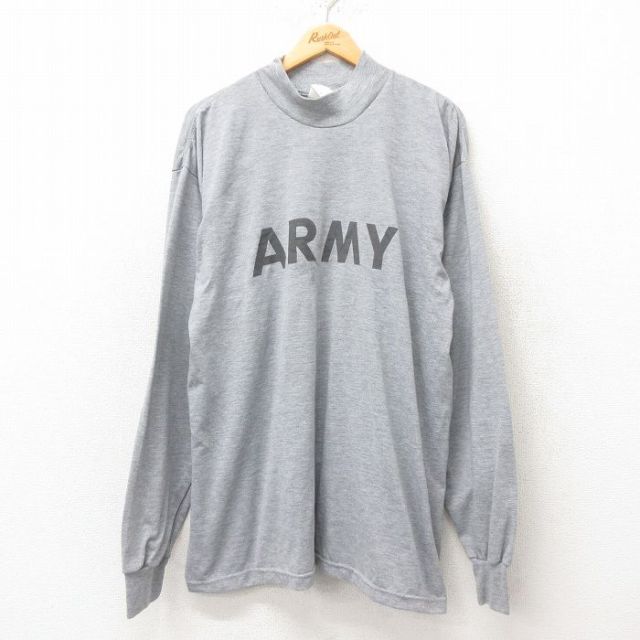 【50%OFF】00s 長袖Tシャツ ミリタリー グレー XL | 古着