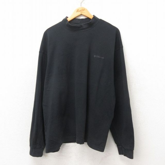 【50%OFF】コロンビア 00s 長袖Tシャツ ワンポイントロゴ ブラック XL | 古着