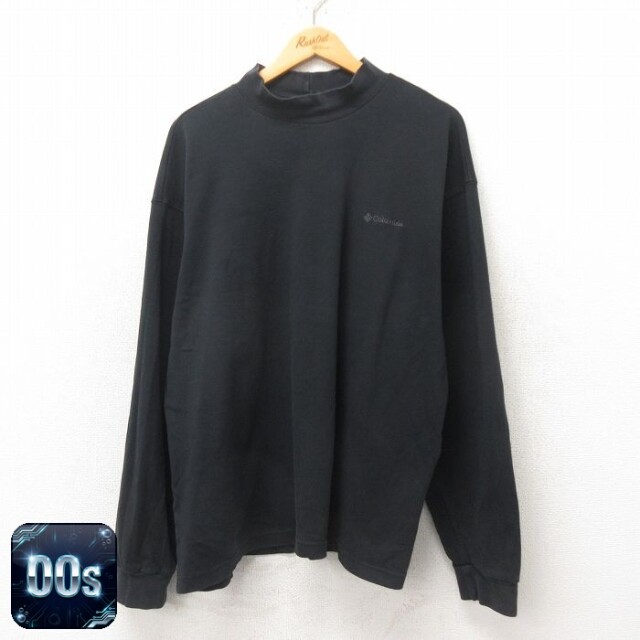 【50%OFF】コロンビア 00s 長袖Tシャツ ワンポイントロゴ ブラック XL | 古着