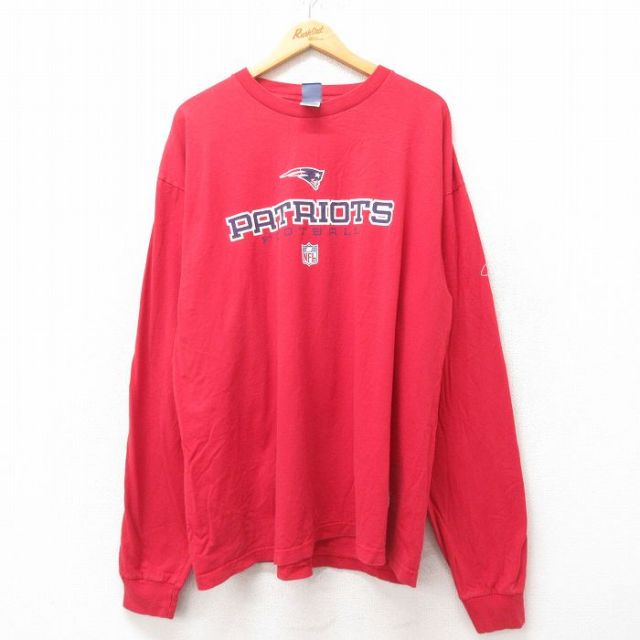 リーボック 00s 長袖Tシャツ NFL ニューイングランドペイトリオッツ レッド XL | 古着