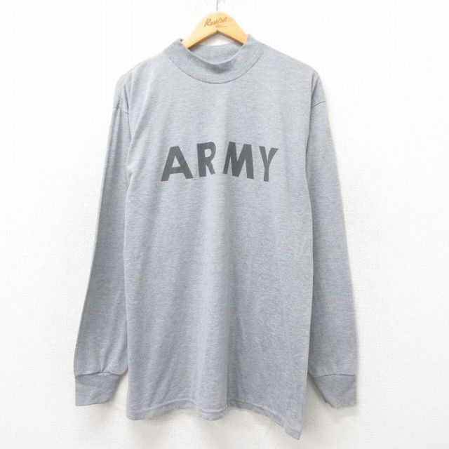 【50%OFF】長袖Tシャツ ミリタリー グレー XL | 古着