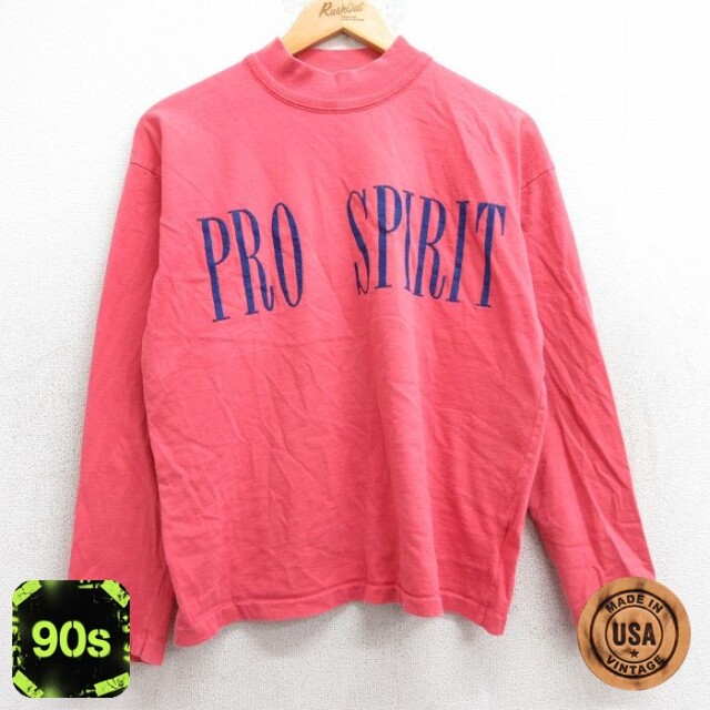 【50%OFF】PRO SPIRIT 90s 長袖Tシャツ ピンク L | 古着