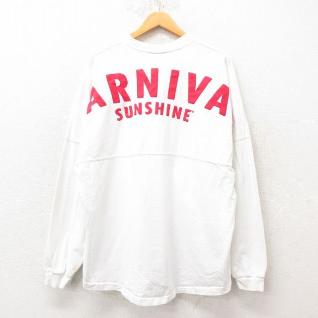 XL★古着 長袖 Tシャツ メンズ CARNIVAL コットン クルーネック 白 ホワイト 25jun12 中古