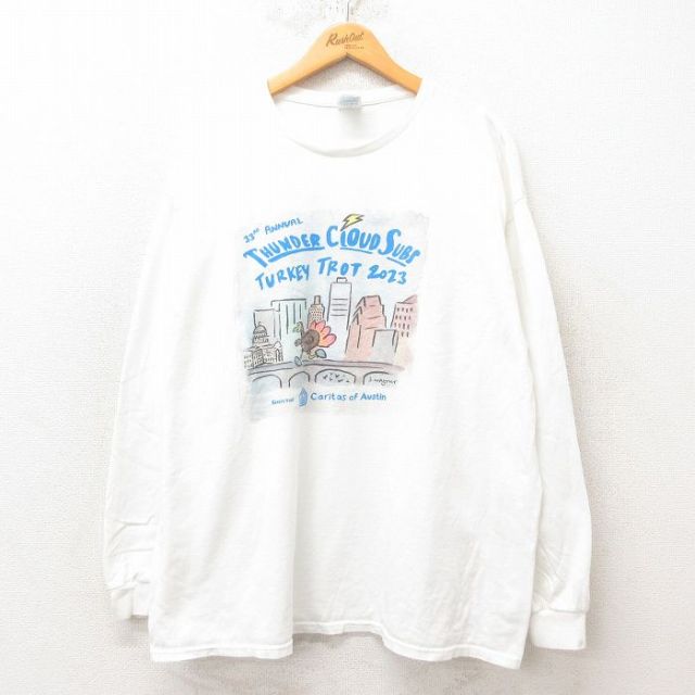 長袖Tシャツ オースティン ホワイト XL | 古着