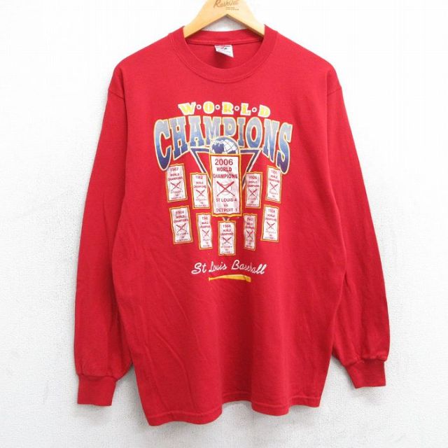 【50%OFF】00s 長袖Tシャツ セントルイス レッド L | 古着