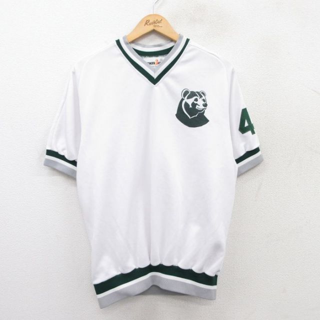 XL★古着 半袖 ビンテージ Tシャツ メンズ 90年代 90s クマ WASIK Vネック 白他 ホワイト 25jun20 中古