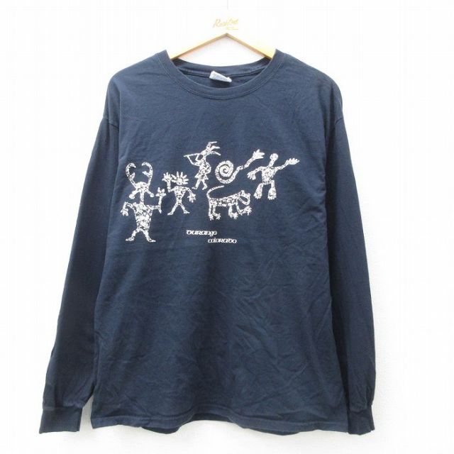 ヘインズ 00s 長袖Tシャツ コロラド ネイビー L | 古着