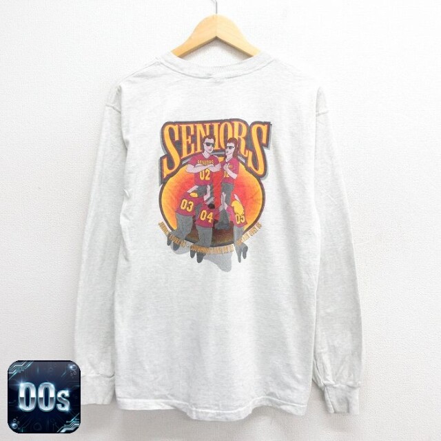 【50%OFF】フルーツオブザルーム 00s 長袖Tシャツ SENIORS グレー霜降り L | 古着